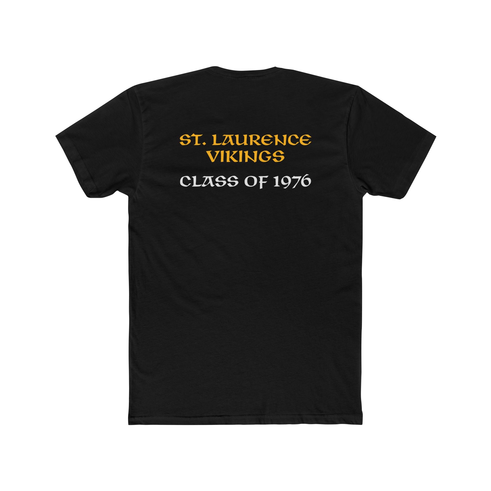 St. Laurence Vikings Class of 1976 Tee — Viking Skull Helmet Back Print